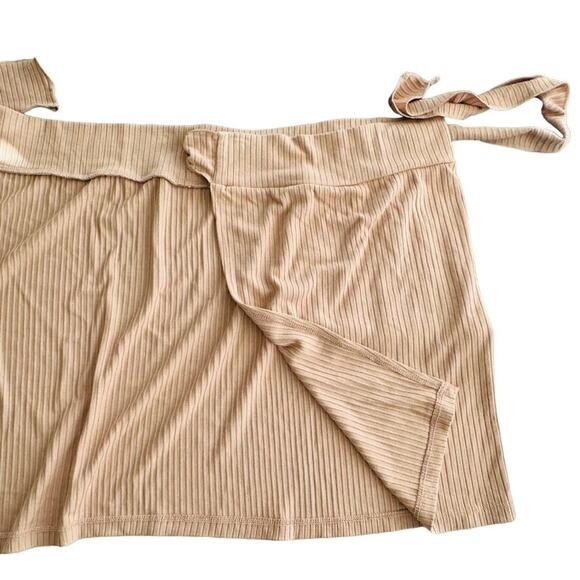 LNA Caruso Wrap Skirt Black & Tan 2pc Set Small Cover-Up Beach Summer Travel - Picture 6 of 6